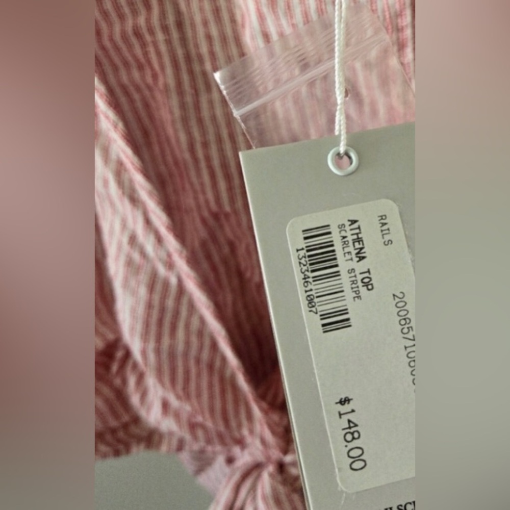 Rails 👏🏻👏🏻SOLD👏🏻👏🏻 Athena Top Scarlet  Stripe NWT! 🌺 - Picture 5 of 8